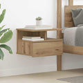 Comodino flottante Rovere artigianale 40 x 31 x 28 cm