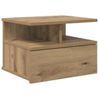 Comodino flottante Rovere artigianale 40 x 31 x 28 cm