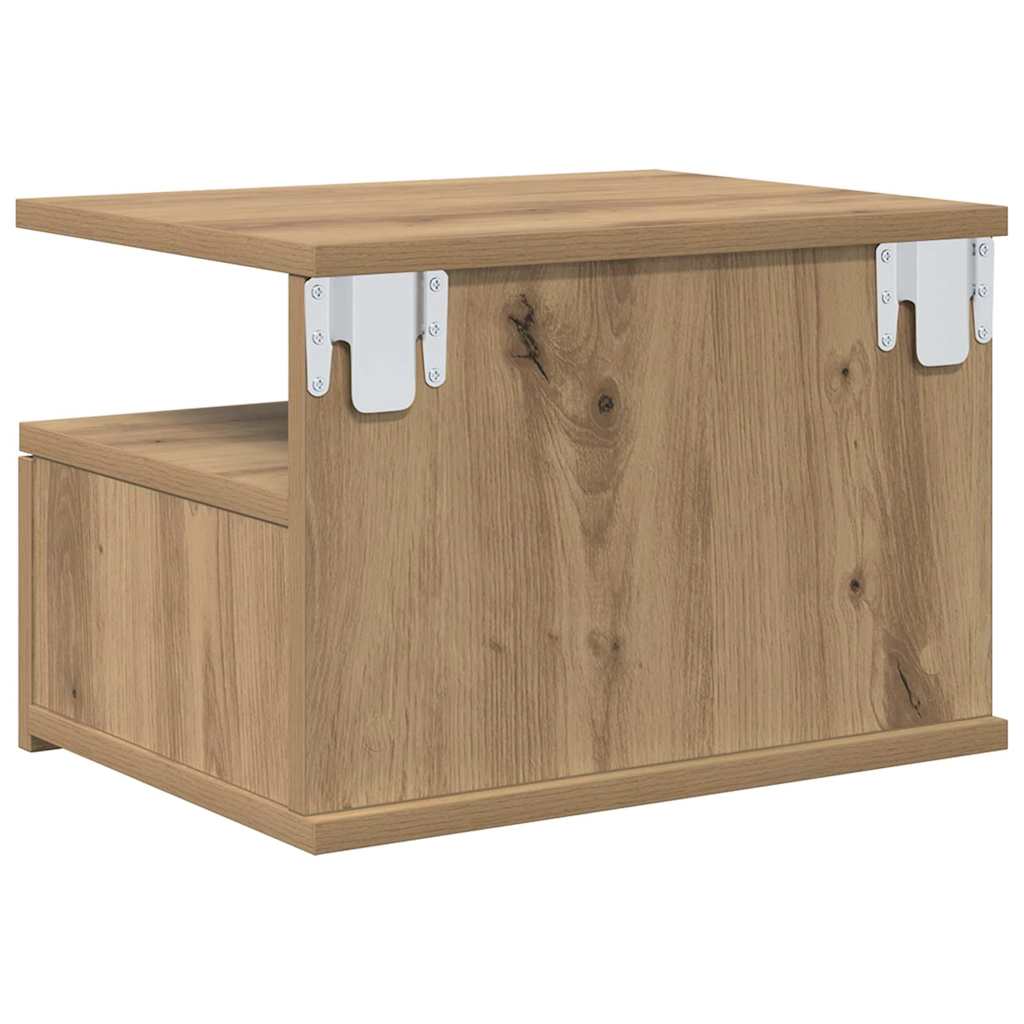 Comodino flottante Rovere artigianale 40 x 31 x 28 cm
