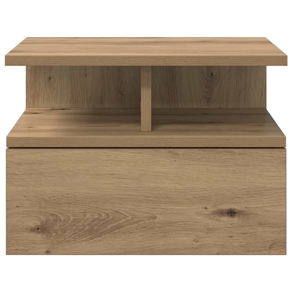Comodino flottante Rovere artigianale 40 x 31 x 28 cm