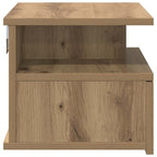 Comodino flottante 2 pcs Rovere artigianale 40 x 31 x 28 cm