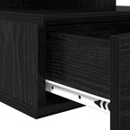 Comodino flottante con cassetto Rovere Nero 40 x 31 x 28 cm