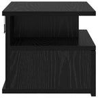 Comodino flottante con cassetto Rovere Nero 40 x 31 x 28 cm