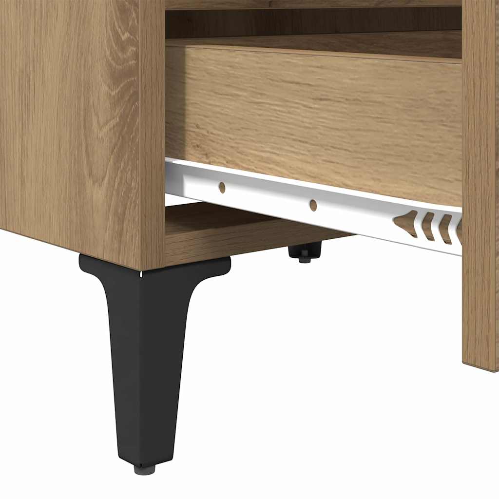 Armadio da Notte 2 pcs rovere artigianale 40 x 35 x 50 cm