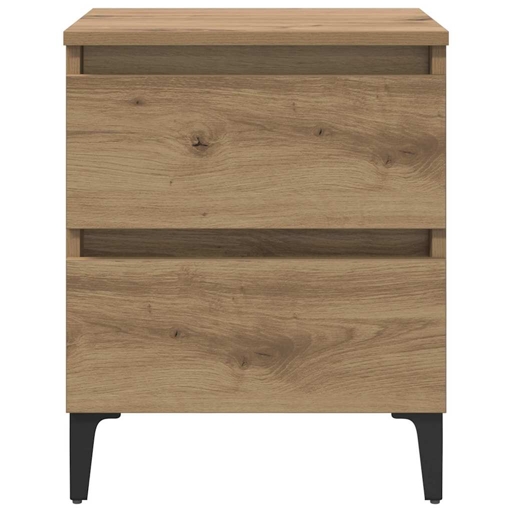 Armadio da Notte 2 pcs rovere artigianale 40 x 35 x 50 cm