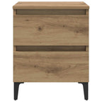 Armadio da Notte 2 pcs rovere artigianale 40 x 35 x 50 cm