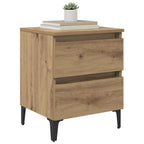 Armadio da Notte 2 pcs rovere artigianale 40 x 35 x 50 cm