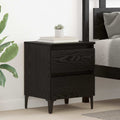 Armadio da Notte Rovere nero 40 x 35 x 50 cm Legno multistrato