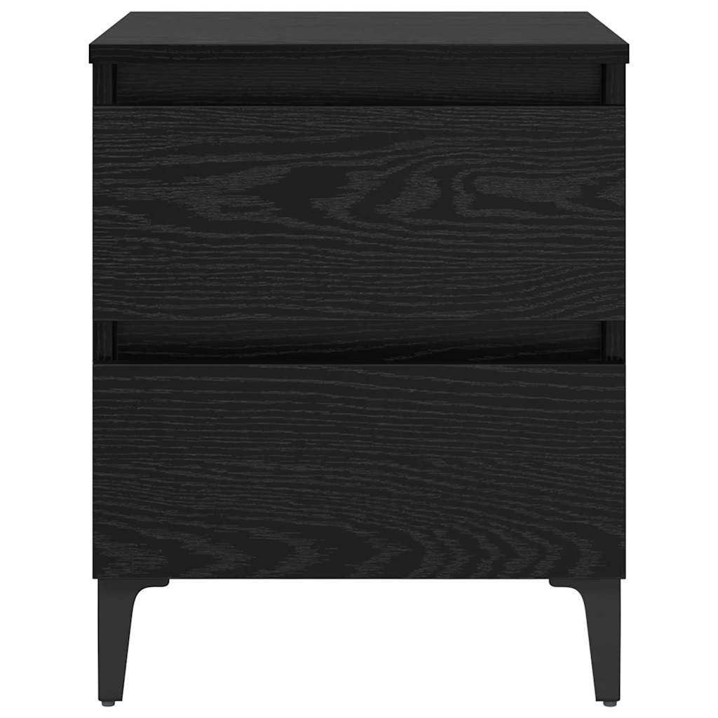 Armadio da Notte Rovere nero 40 x 35 x 50 cm Legno multistrato