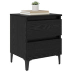 Armadio da Notte Rovere nero 40 x 35 x 50 cm Legno multistrato