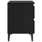 Armadio da Notte Rovere nero 40 x 35 x 50 cm Legno multistrato