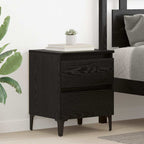 Armadio da Notte 2 pcs Rovere nero 40 x 35 x 50 cm
