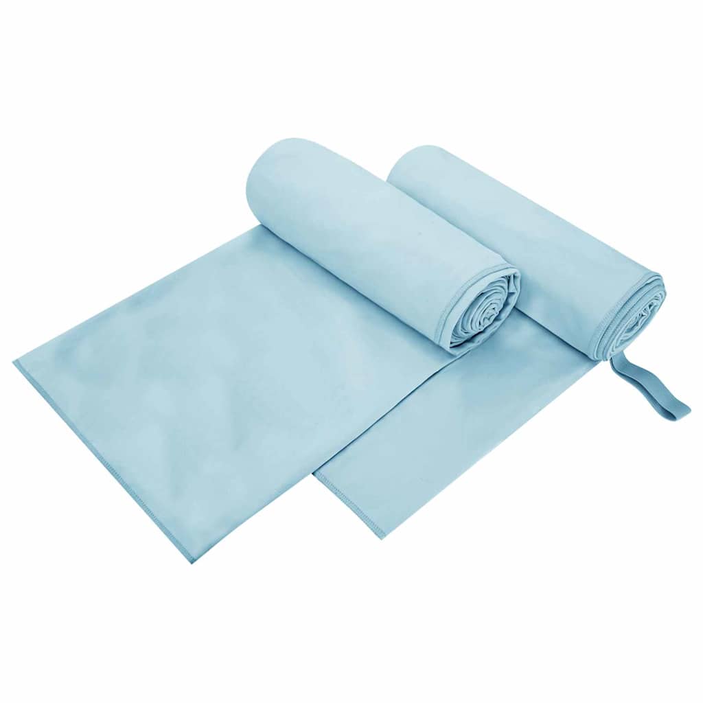 Asciugamani Sportivi 2 pcs Blu 200 x 100 cm