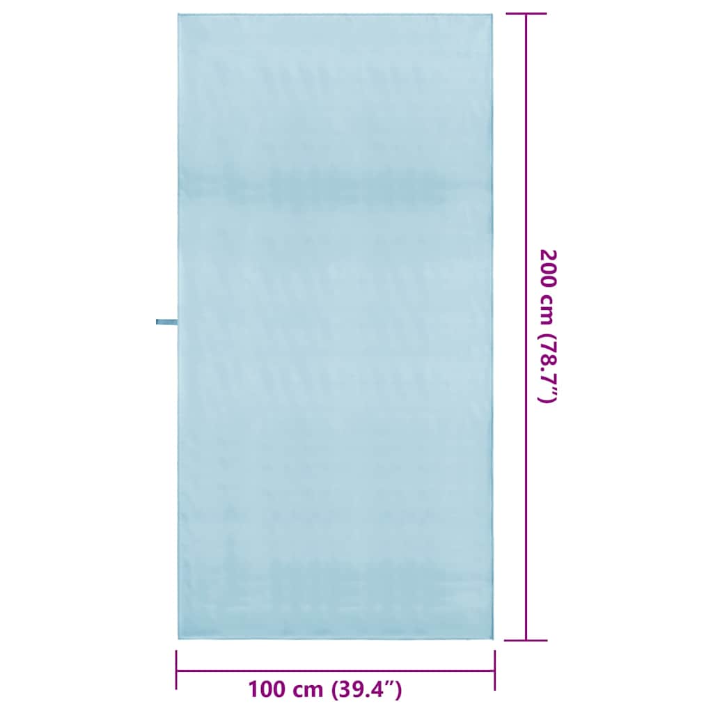 Asciugamani Sportivi 2 pcs Blu 200 x 100 cm