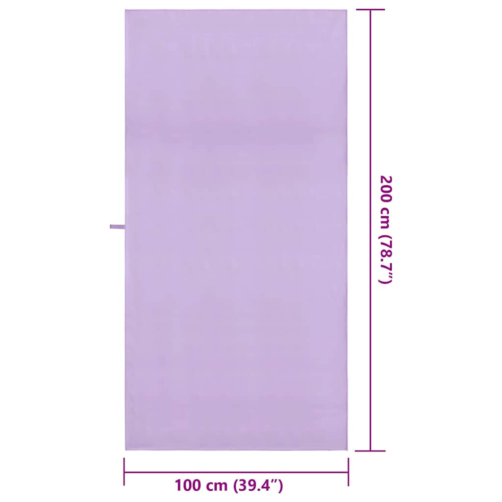 Asciugamani Sportivi 2 pcs Viola 200 x 100 cm