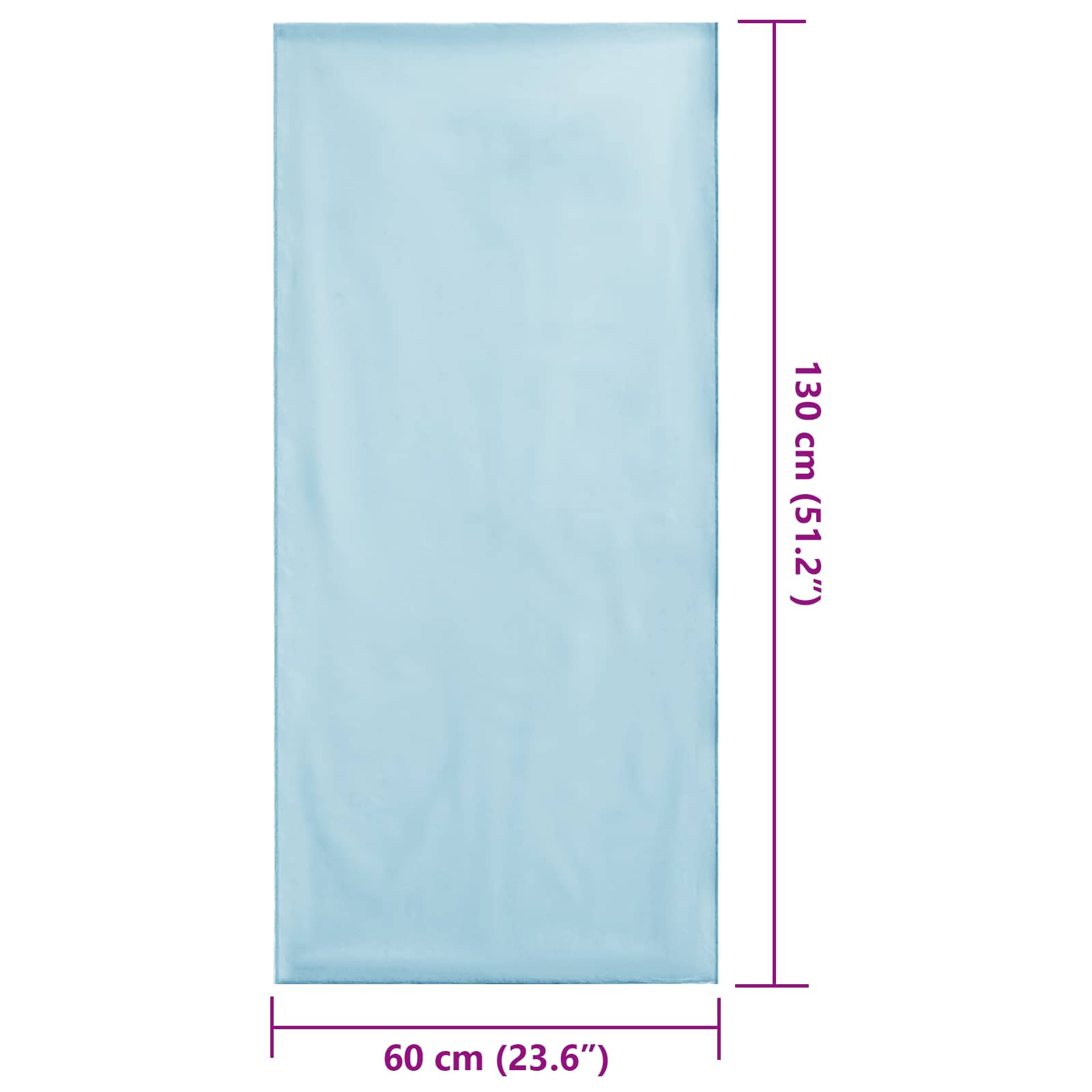 Asciugamani per Sedia Outdoor 2 pcs Blu 130 x 60 cm