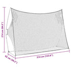 Aiuto per allenamento golf Nero 314 x 92 x 214 cm Poliestere