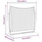 Aiuto per allenamento golf Nero 250 x 106,5 x 210 cm Poliestere