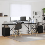 Scrivania Rovere Nero 182 x 101 x 87,5 cm Legno multistrato