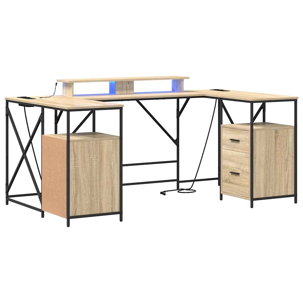 Scrivania Rovere Sonoma 182 x 101 x 87,5 cm Legno multistrato