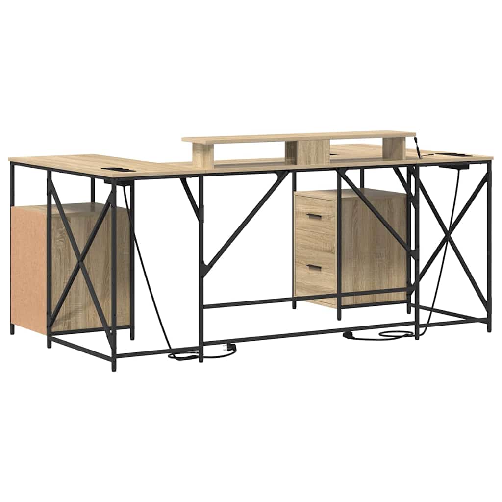 Scrivania Rovere Sonoma 182 x 101 x 87,5 cm Legno multistrato