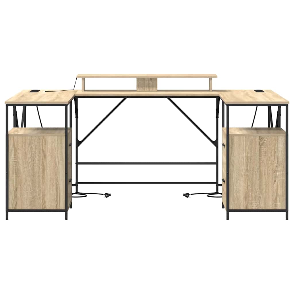 Scrivania Rovere Sonoma 182 x 101 x 87,5 cm Legno multistrato
