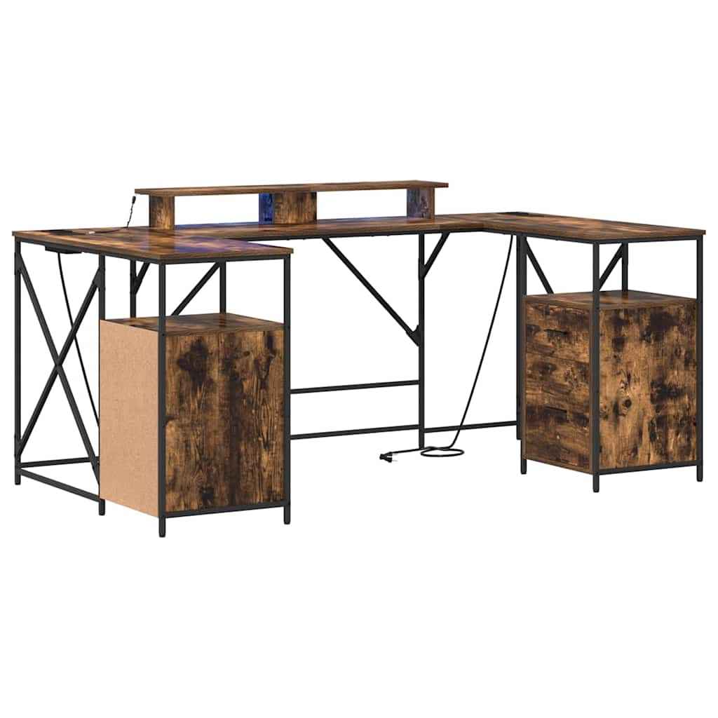 Scrivania Rovere fumé 182 x 101 x 87,5 cm Legno multistrato