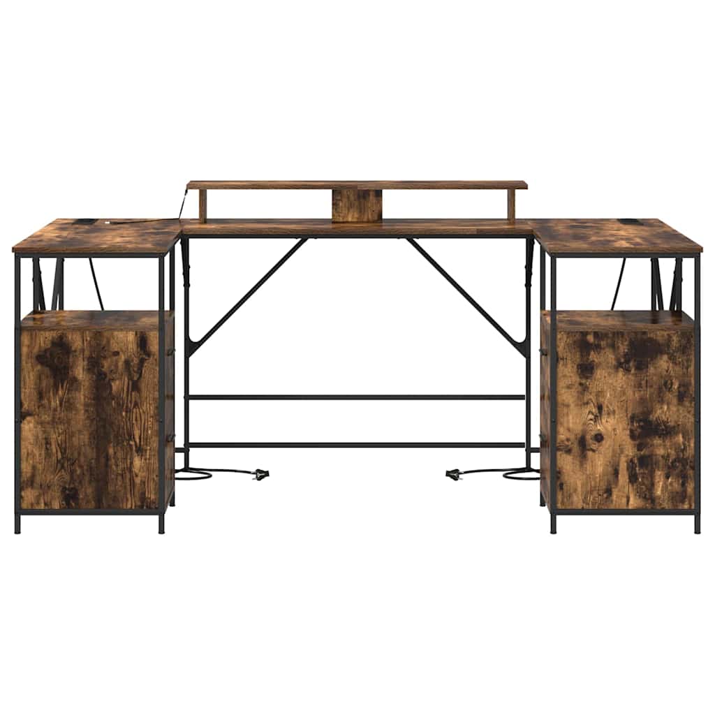 Scrivania Rovere fumé 182 x 101 x 87,5 cm Legno multistrato