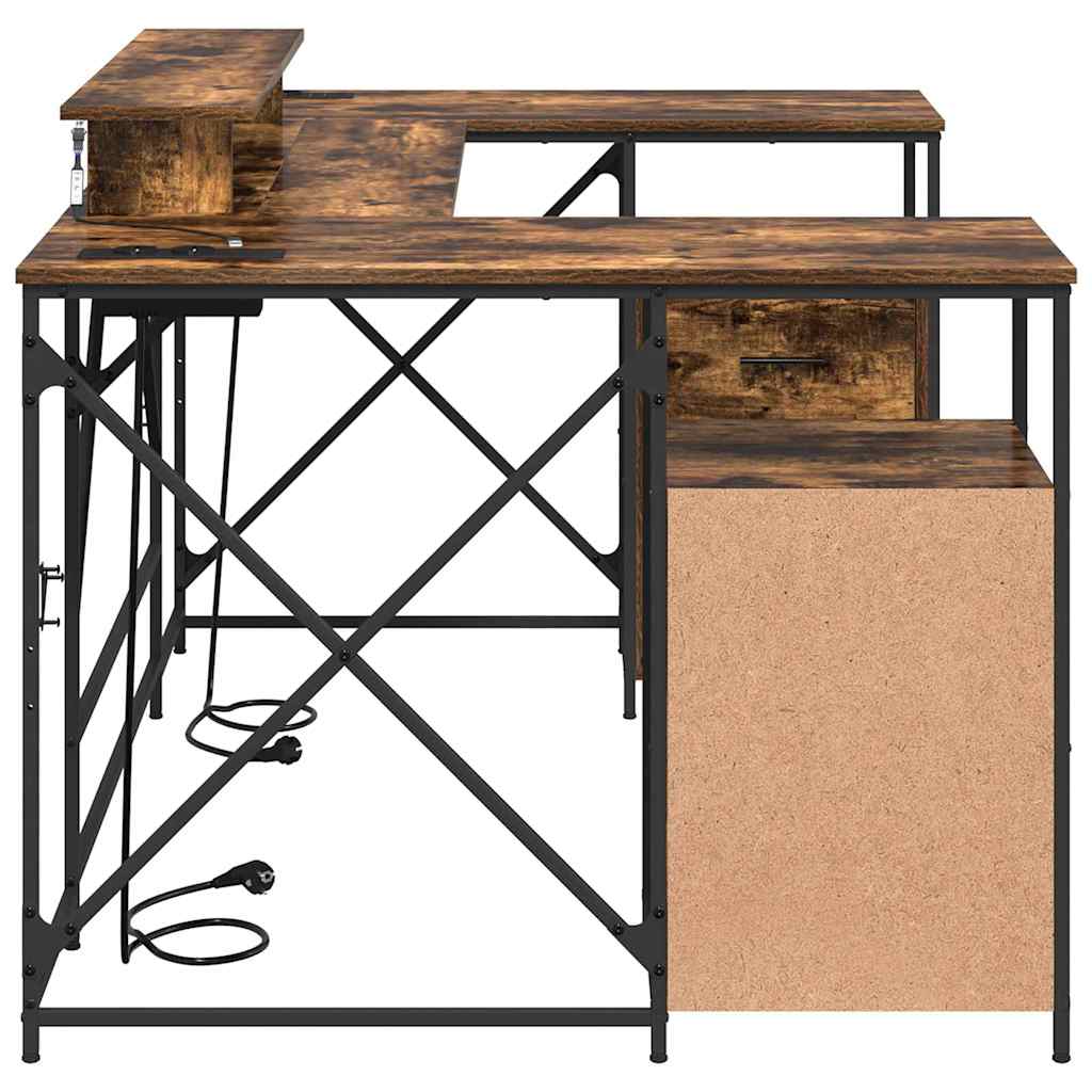 Scrivania Rovere fumé 182 x 101 x 87,5 cm Legno multistrato