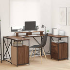 Scrivania Rovere Marrone 182 x 101 x 87,5 cm Legno multistrato