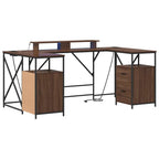 Scrivania Rovere Marrone 182 x 101 x 87,5 cm Legno multistrato