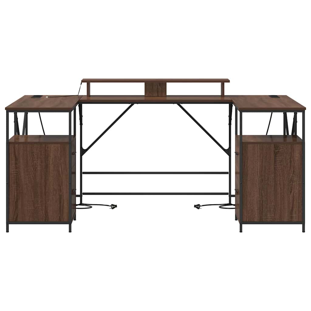 Scrivania Rovere Marrone 182 x 101 x 87,5 cm Legno multistrato