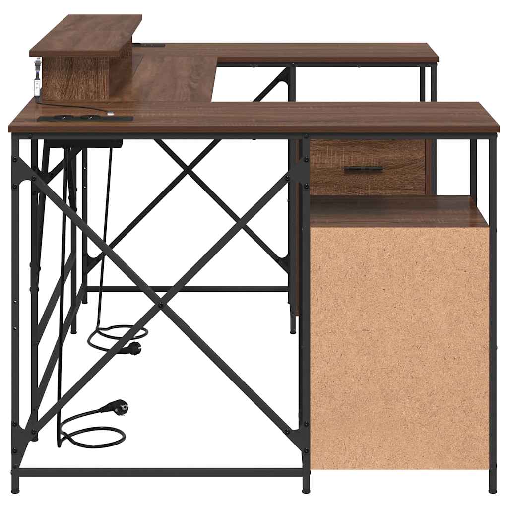 Scrivania Rovere Marrone 182 x 101 x 87,5 cm Legno multistrato