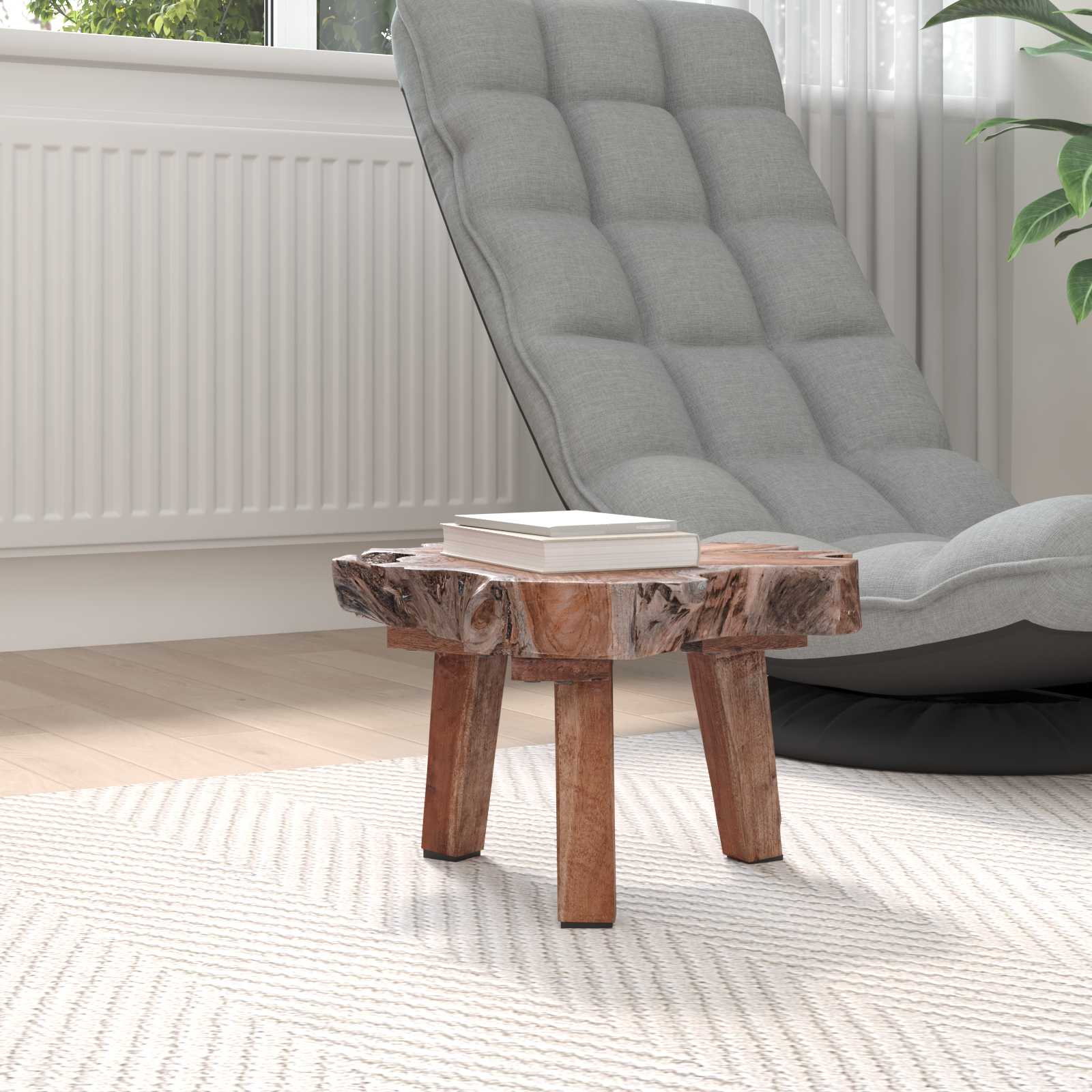 Comodino Marrone 40 x 40 x 25 cm Legno Recuperato Massello