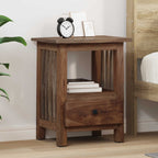 Comodino Marrone 30 x 30 x 47 cm Legno Recuperato Massello