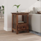 Comodino Marrone 30 x 30 x 47 cm Legno Recuperato Massello