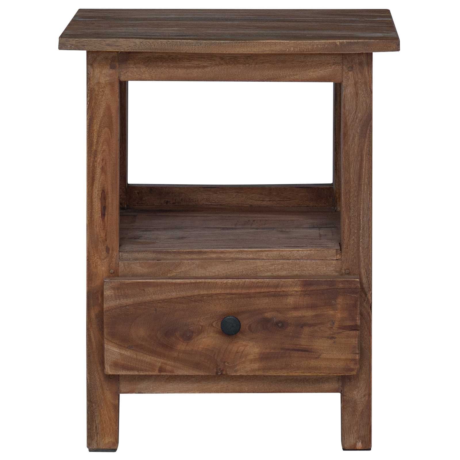 Comodino Marrone 30 x 30 x 47 cm Legno Recuperato Massello