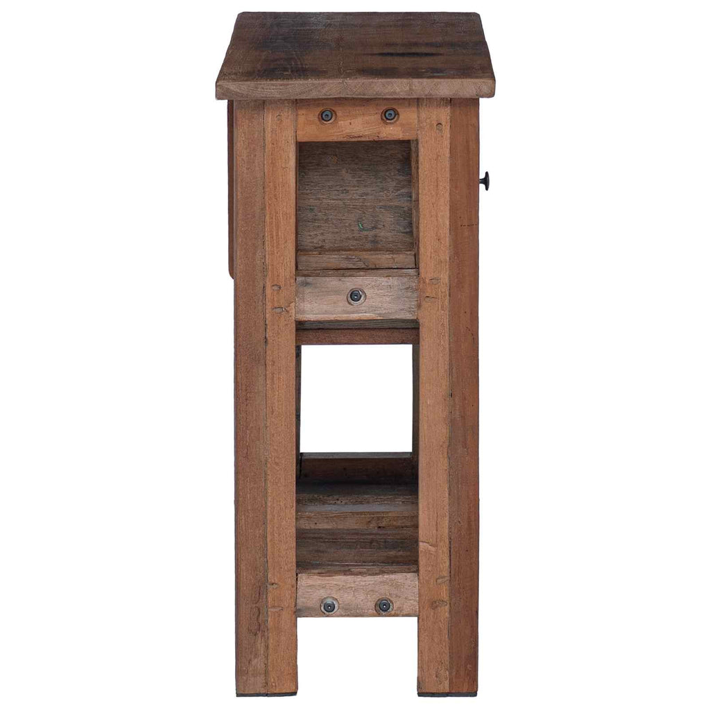 Armadietto Marrone 60 x 30 x 70 cm Legno Recuperato Massello