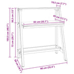 Scrivania Marrone 90 x 50 x 103 cm Legno Recuperato Massello
