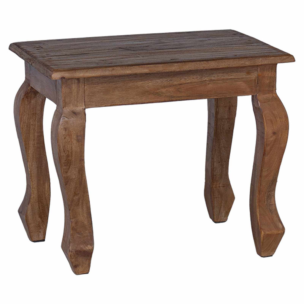 Tavolo Nesting 3 pcs Marrone Legno massello di mogano