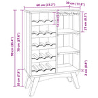 Scaffale Marrone 60 x 30 x 90 cm Legno Recuperato Massello