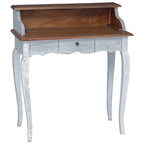Scrivania con cassetto Marrone e bianco 80 x 40 x 92 cm