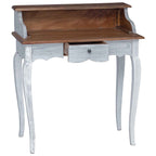 Scrivania con cassetto Marrone e bianco 80 x 40 x 92 cm
