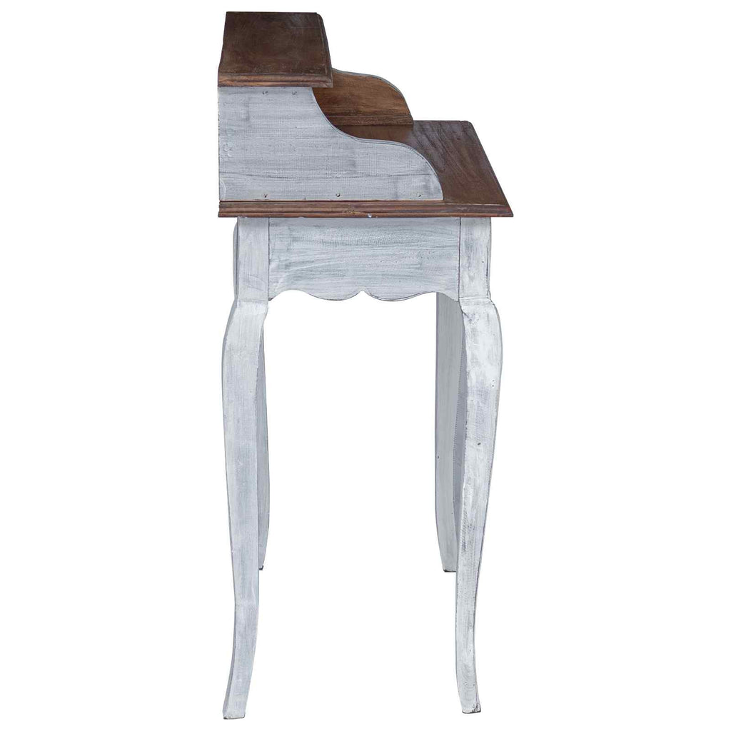 Scrivania con cassetto Marrone e bianco 80 x 40 x 92 cm