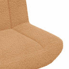 Sedia girevole Beige 63 x 75 x 76 cm Pelle di Pecora
