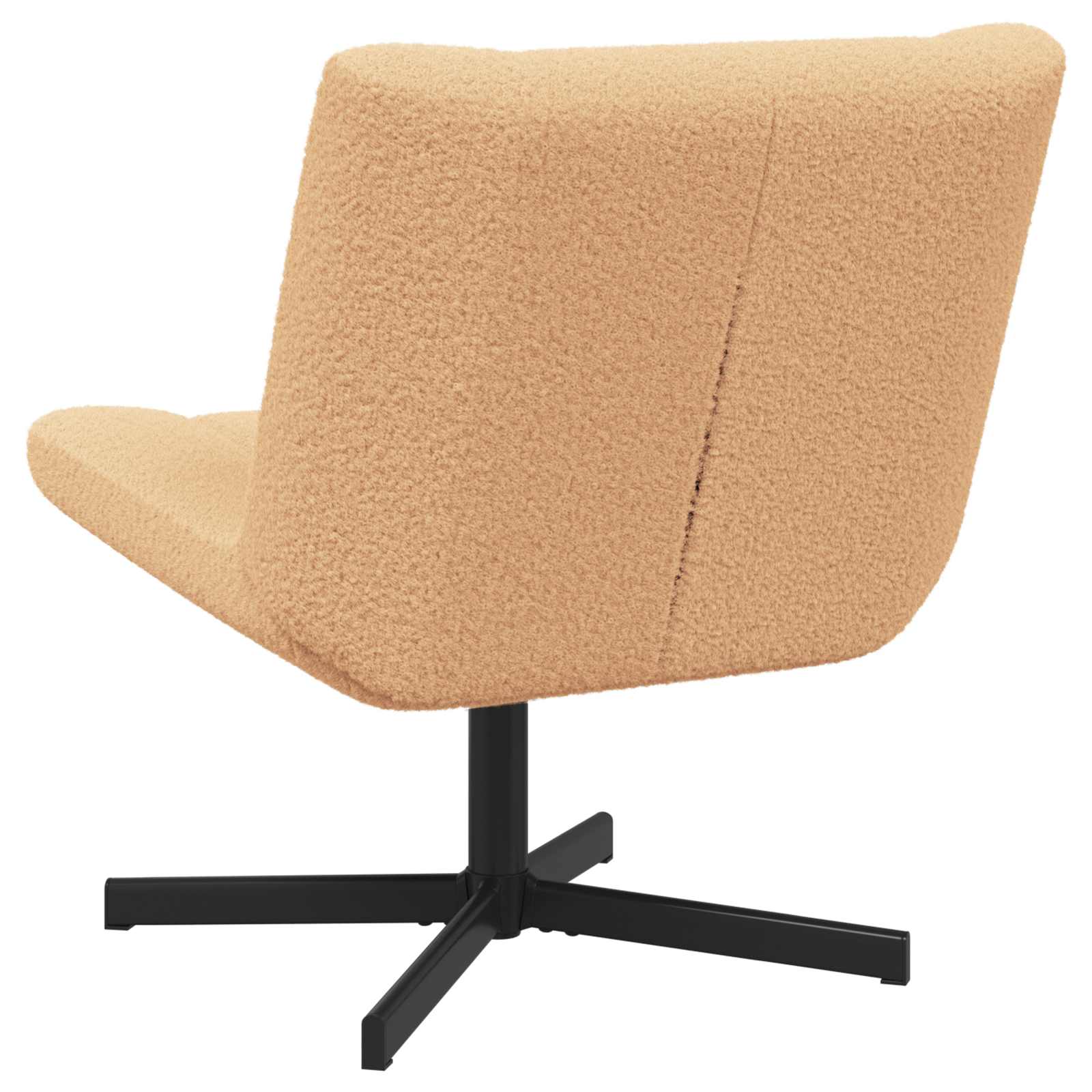 Sedia girevole Beige 63 x 75 x 76 cm Pelle di Pecora