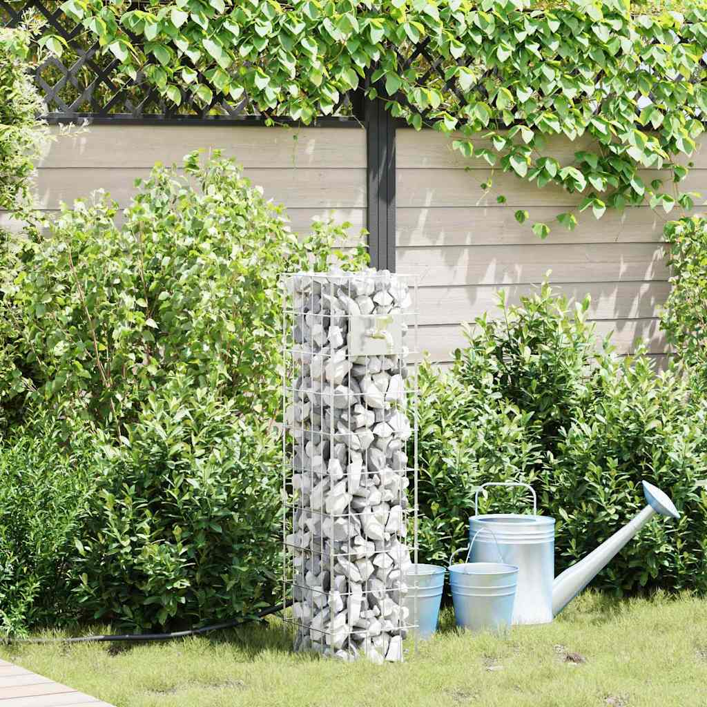 Rubinetto Gabion Argento 25 x 25 x 100 cm Acciaio inossidabile