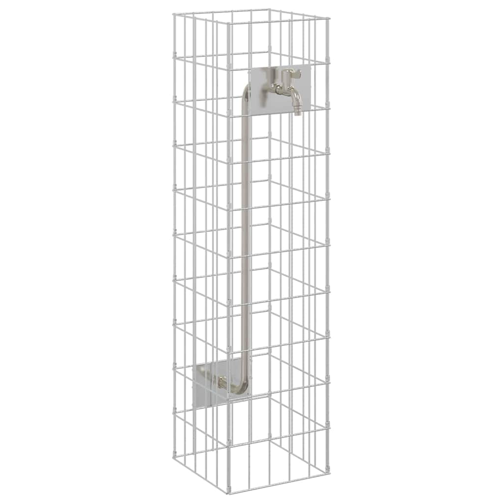 Rubinetto Gabion Argento 25 x 25 x 100 cm Acciaio inossidabile