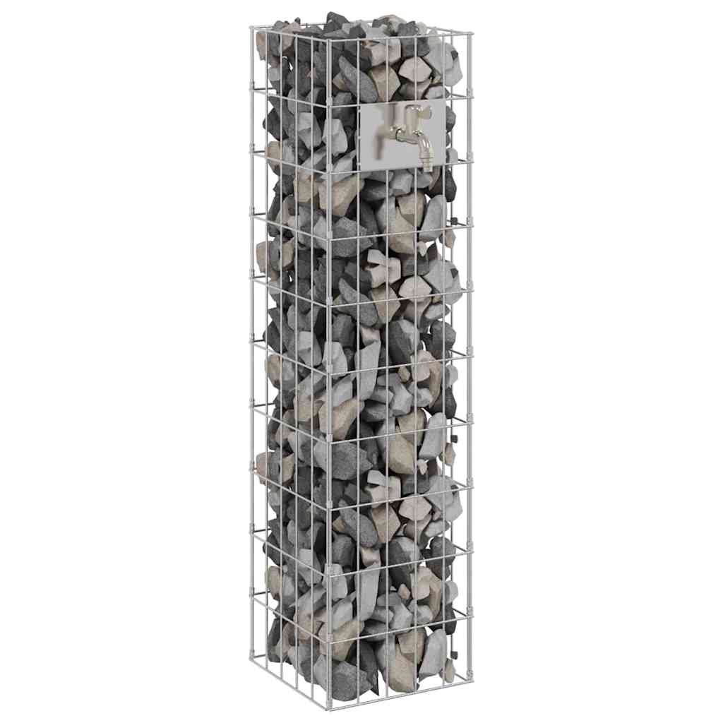 Rubinetto Gabion Argento 25 x 25 x 100 cm Acciaio inossidabile