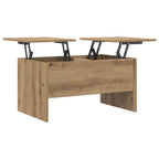 Tavolino da salotto Rovere artigianale 102 x 50,5 x 46,5 cm
